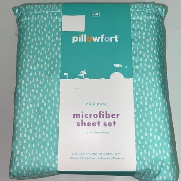 Pillowfort Mini dots microfiber full size sheets - Picture 3 of 5